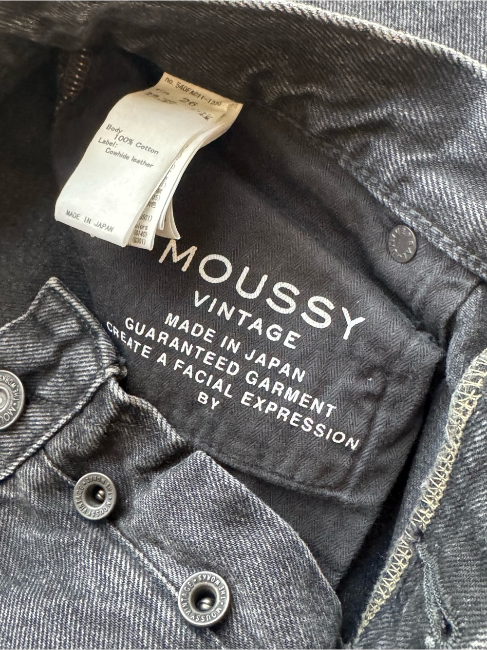 🖤 MOUSSY VINTAGE High-Waisted Denim Black Jeans 26 - Picture 7 of 8